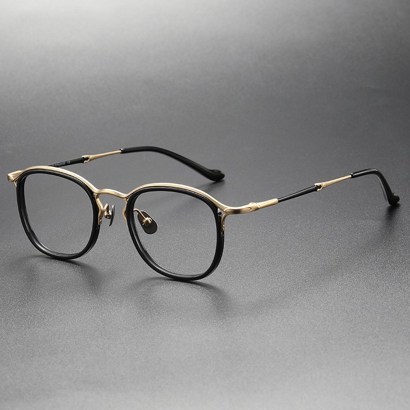 Japanese Pure Titanium Eyeglass Frames Women Spectacles Men Acetate Glasses
