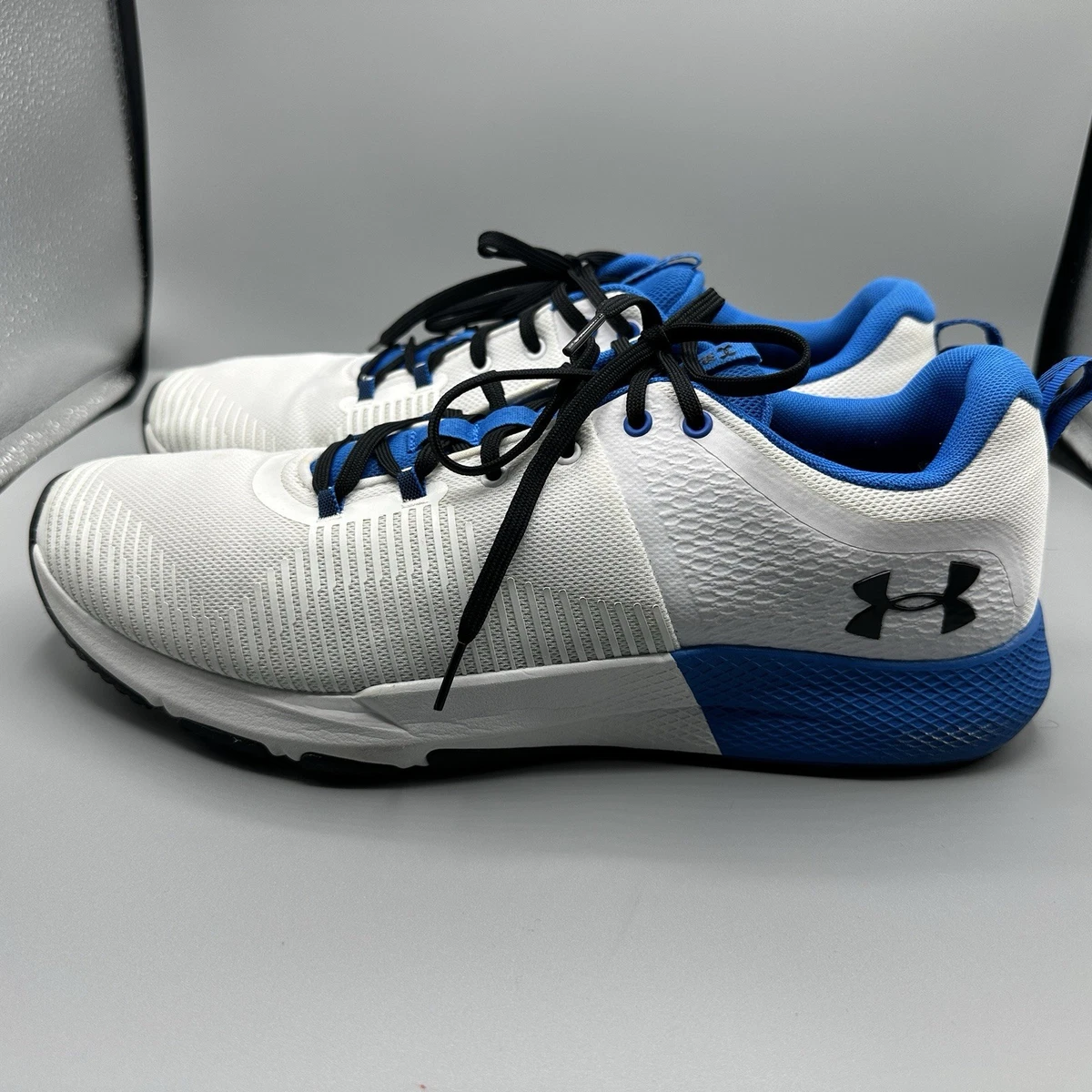 Under Armour Charged Engage Mens 12 Training Shoes White Sneakers 3022616-100 Size 10 - Under Armour Charged Engage White | eBay main image 2