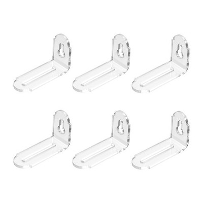 6Pcs Acrylic Corner Bracket, L-Shape Corner Connector