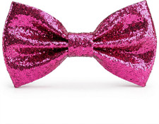 Sequin Bow Tie Sparkly Adjustable Glitter Necktie for Men Shiny Pre Tied Neck Ti