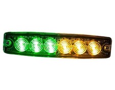 Buyers Products 8892210 LED Strobe Light, 6 LEDs, 23 Flash 5" Amber/Green