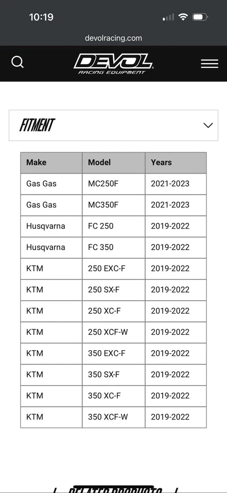 Placa deslizante Devol placa deslizante para KTM HUSQVARNA 250 350 Foto 3 de 3