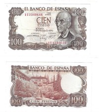 100 Pesetas 1970 Spain Banknote # 152