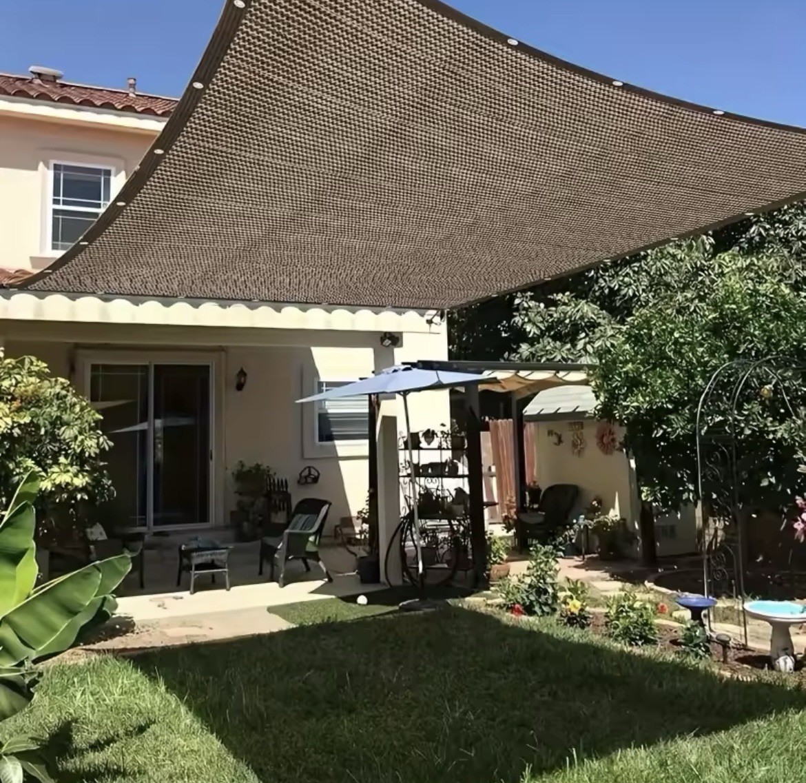 Tenda a vela QUADRATA ombreggiante telo UV  Rete parasole per esterni ombra