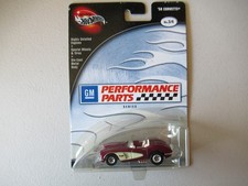 Hot Wheels 100 Gm Performance Parts Series 58 Chevy Corvette Maroon Real Riders