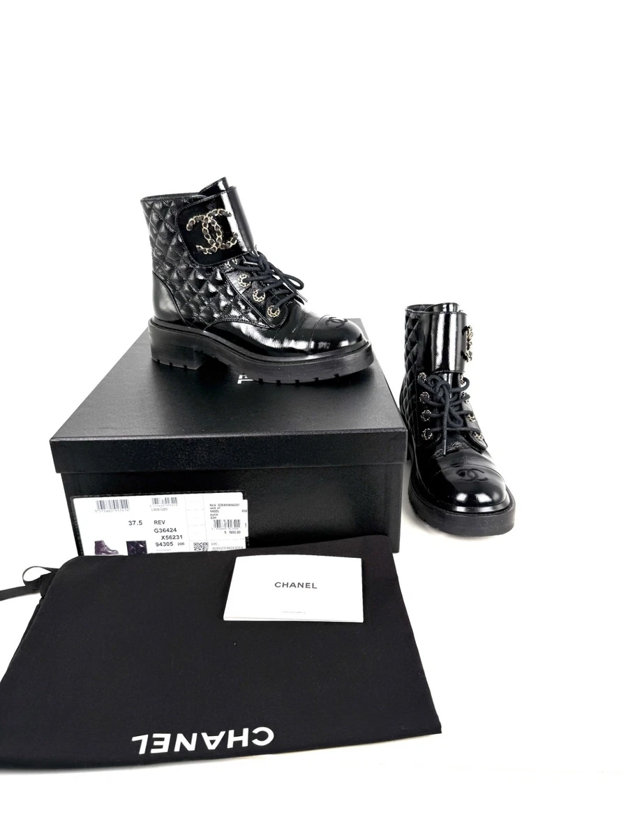CHANEL Leather Upper Low (1-1.9 in) Heel Height Boots for Women