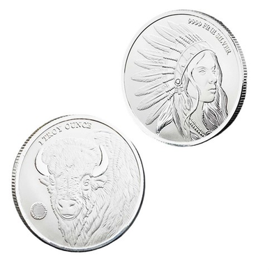 #ad #ad 1 oz Scottsdale Buffalo Girl Silver Round BU $33.24