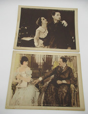 Deux cartes de lobby dramatique silencieux 1919 HEURES DANGEREUSES ET MIRACLE DE L'AMOUR
