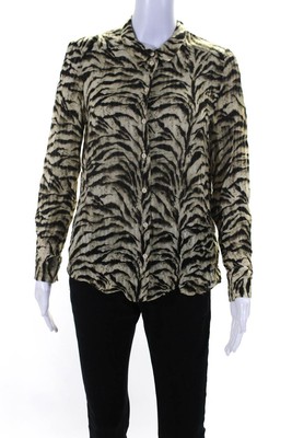 ba&sh Womens Isaac Zebra Shirt Size 6 14717137
