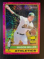 2025 Topps Heritage Mason Miller #405 Pink Sparkle