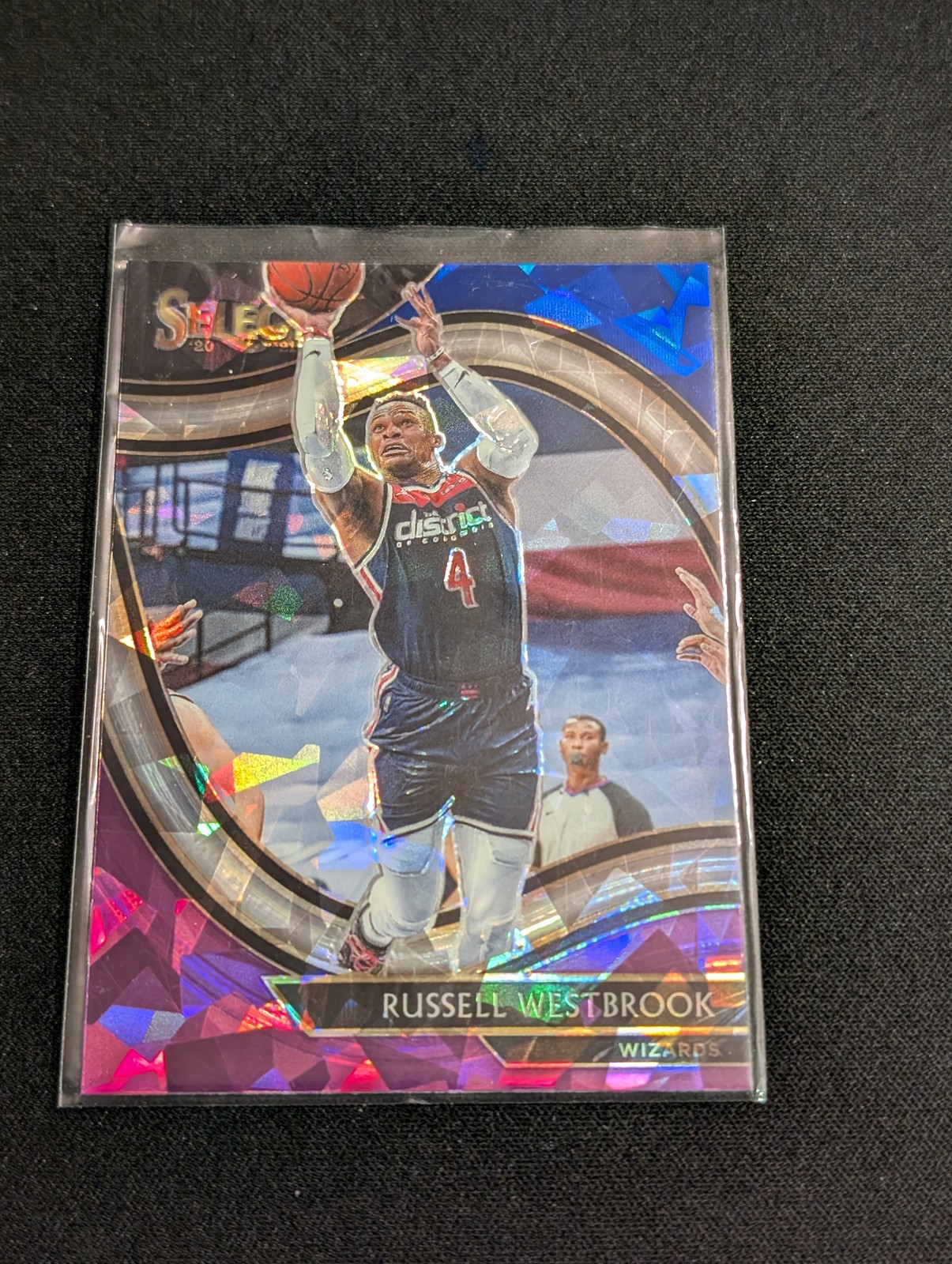 2020-21 Panini Select #226 Russell Westbrook Blue White Purple Cracked Ice