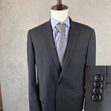 John Varvatos U.S.A. Blazer Mens 42L Black Wool Suit Jacket Two Button Lined
