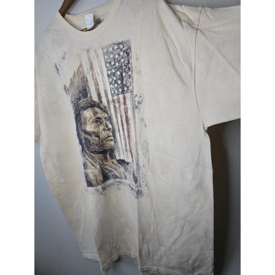 Camiseta The Mountain Para Hombres 3XL Nativo Americano Patriótico Bandera Americana 2008 Foto 4 de 4