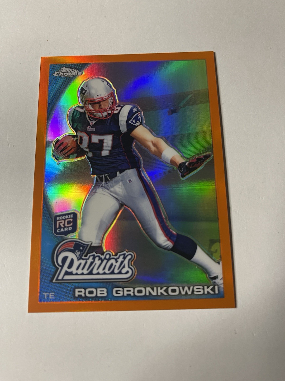 2010 Topps Chrome - Rob Gronkowski #C112 Orange Refractor (RC) GOAT