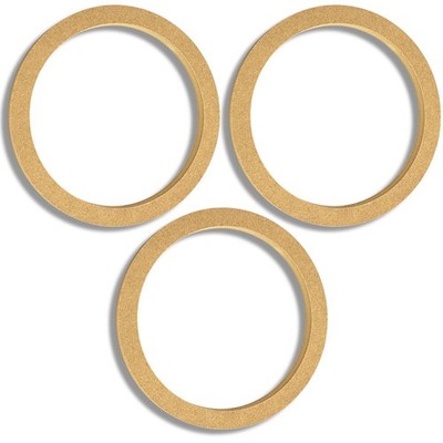 Three Install Bay 10'' High Quality wood MDF Speaker Spacer Rings 3/4'' Depth SR10