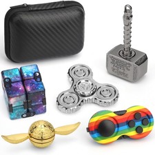 5PCS Fidget Toys Set with Spinner Finger Pad Infinity Cube 2 in Medium