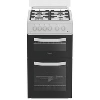 Hotpoint 50cm Gas Cooker with Lid - White HTG5GCWL