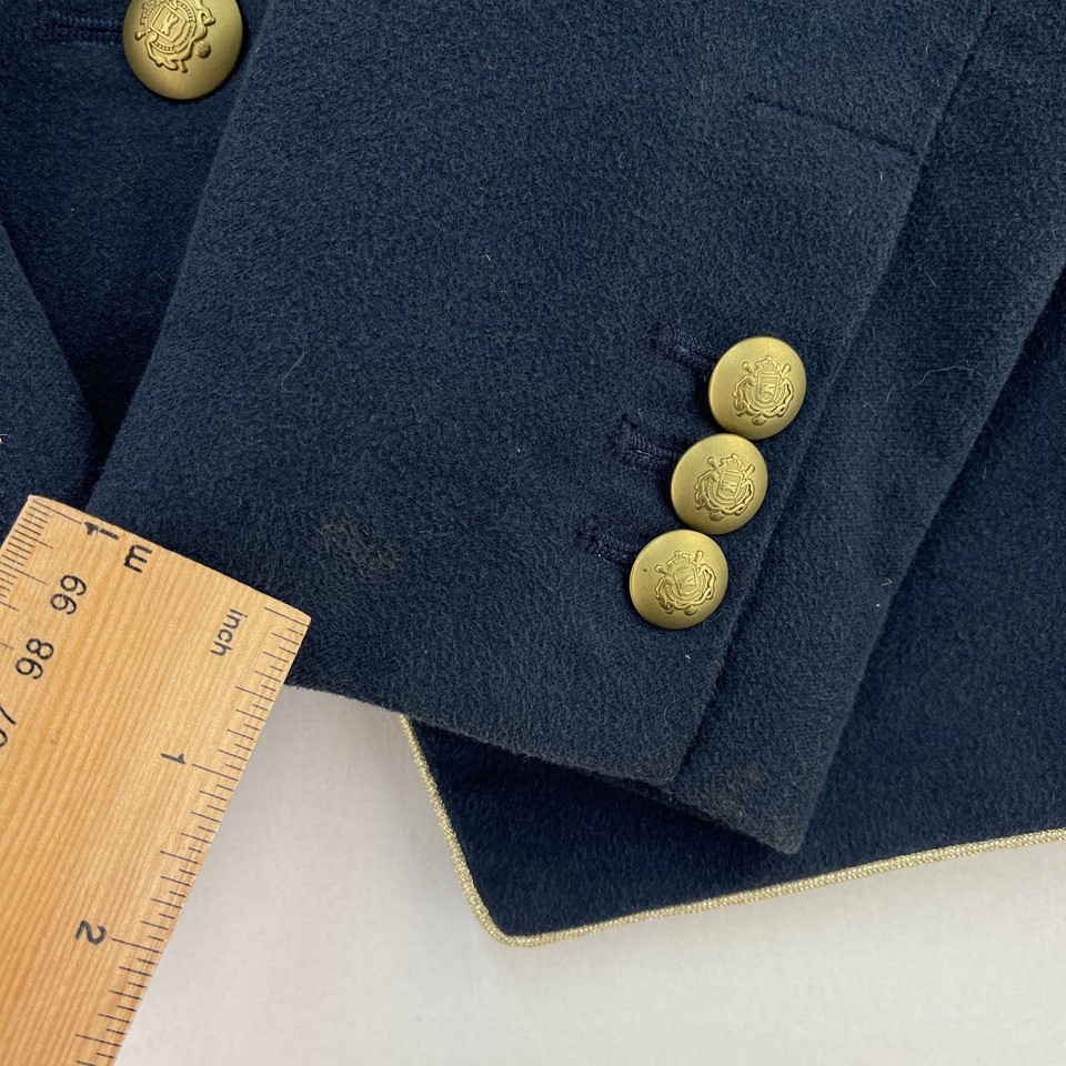Joules Blazer Womens UK 16 Navy Blue Moleskin Gold Buttons Military ...