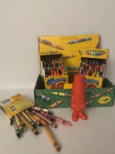 Crayons 120 count plus  16 count box sharpener  school art scrapbooking lot 