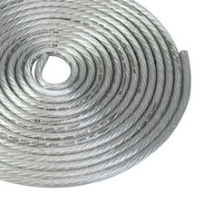 5 FT 4 AWG GA Full Gauge Battery Power Cable Ground Wire Clear Silver OFC Copper