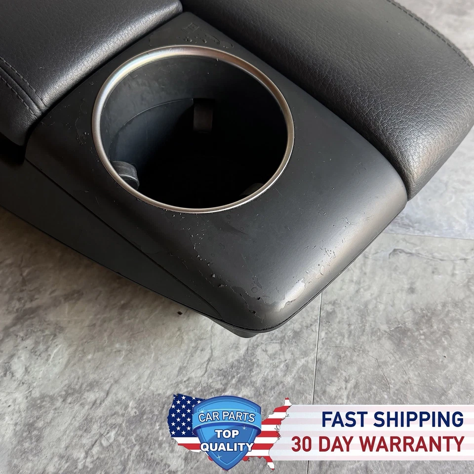 2007-2015 Audi Q7 Center Console Armrest Cup Holder Black OEM - Image 3 of 4