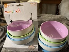 Baby And Toddler feeding Bowls, Stay Put Suction Bowls Set of 6 NEW Munchkin