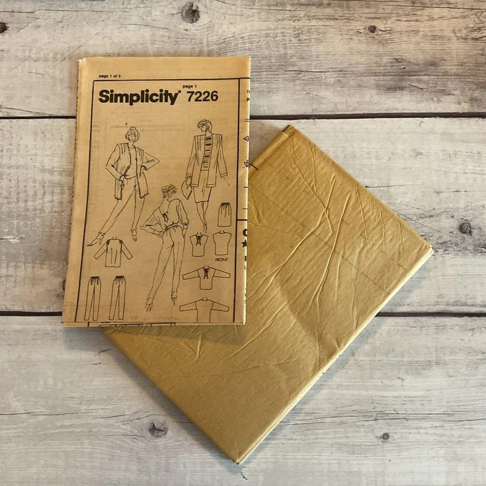 Simplicity 7226 Sewing Pattern Jacket Pants Skirt Top Wardrobe Miss Sz 6 UNCUT - Image 3 of 4