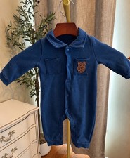 Disney Baby Winnie The Pooh Blue Snap Front Romper 3-6Months Once Piece Boys