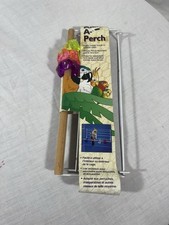 Vtg Penn Plax Bird Cage Accesory Add a Perch Acrylic Spinners BA791 Medium