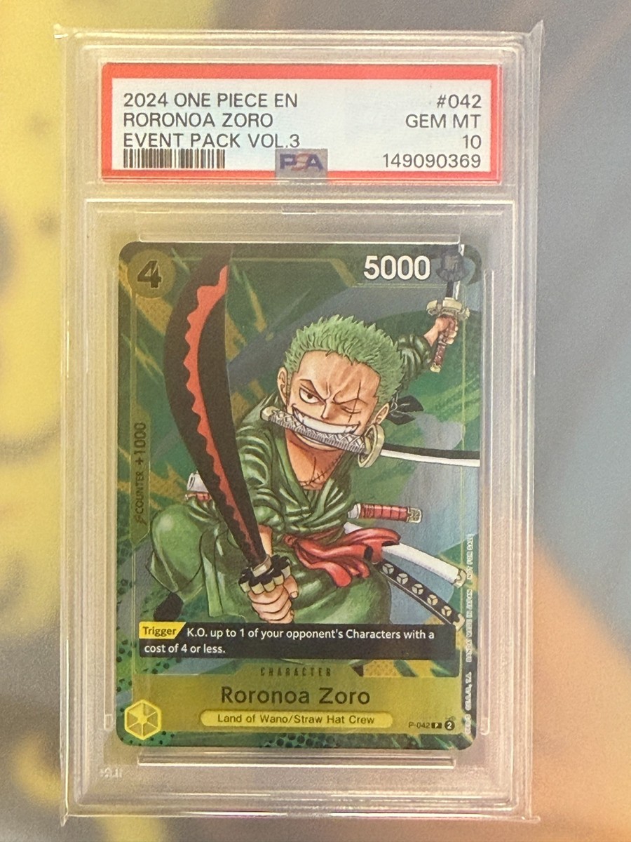 ONE PIECE EVENT PACK VOL.3 #042 RORONOA ZORO PSA 10 P-042 English