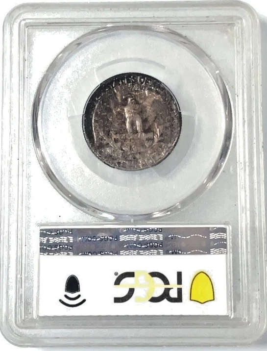 1954-S Washington Quarter 25c MS65 PCGS Blue Label Mixed Color Toned - Image 3 of 4