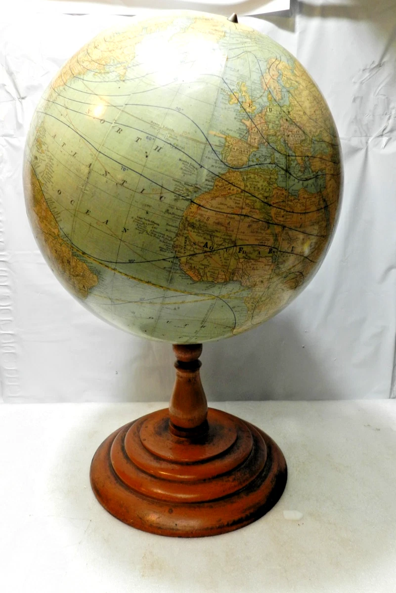 Rand McNally & Co. Antique Original Antique World Globes
