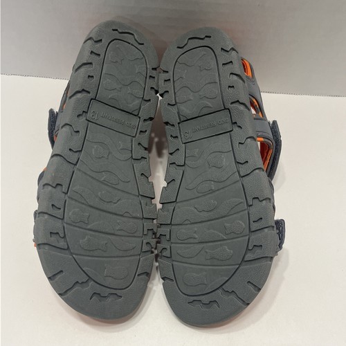 ZOE & ZAC Parker Sandal Grey/Orange Size 13 Youth Boys NEW - 第 7/9 張圖片