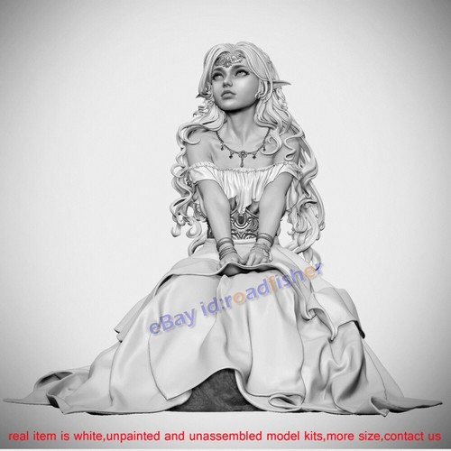 Elf Princess Sitting 1/8 Unpainted Model Kit Unassembled 3D Printing 16cmH Girl - Picture 7 of 7