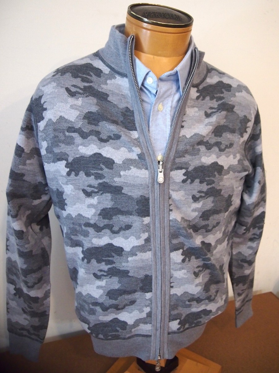 その他 me Peter Millar Merino Wool Reversible Alpine Zip Cardigan Sweater