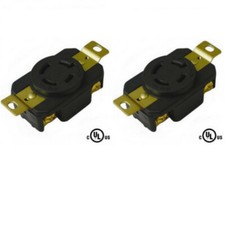 NEMA L15-20 Grounding Locking Receptacle, 20A 250V AC, 3 Pole 4 Wire, cUL Listed