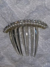 vintage large pearl hair comb