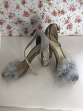 missguided Women Feather Gitter Shoes Size 6