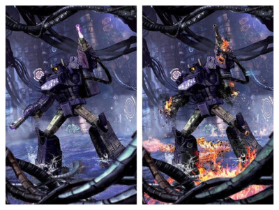 TRANSFORMERS #4 Gallagher BATTLE DAMAGED Virgin Variant Set LTD to ONLY 300 NM