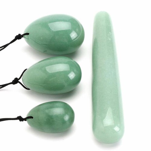 3Pcs/Set Green Aventurine Quartz Yoni Egg Kegel Exercise + 1Pcs Massage St s.AU - Picture 3 of 9