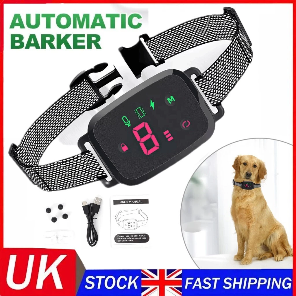 Anti Bark Electric Shock Dog Collar Stop Barking Pet Training Collar Control UK
Opens in a new windo