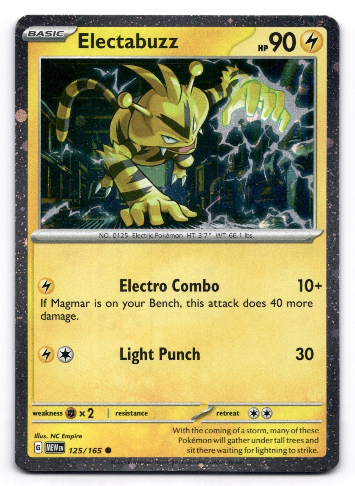 Electabuzz NM Cosmos Holo Pokemon 151 125/165 Pokemon TCG Holo