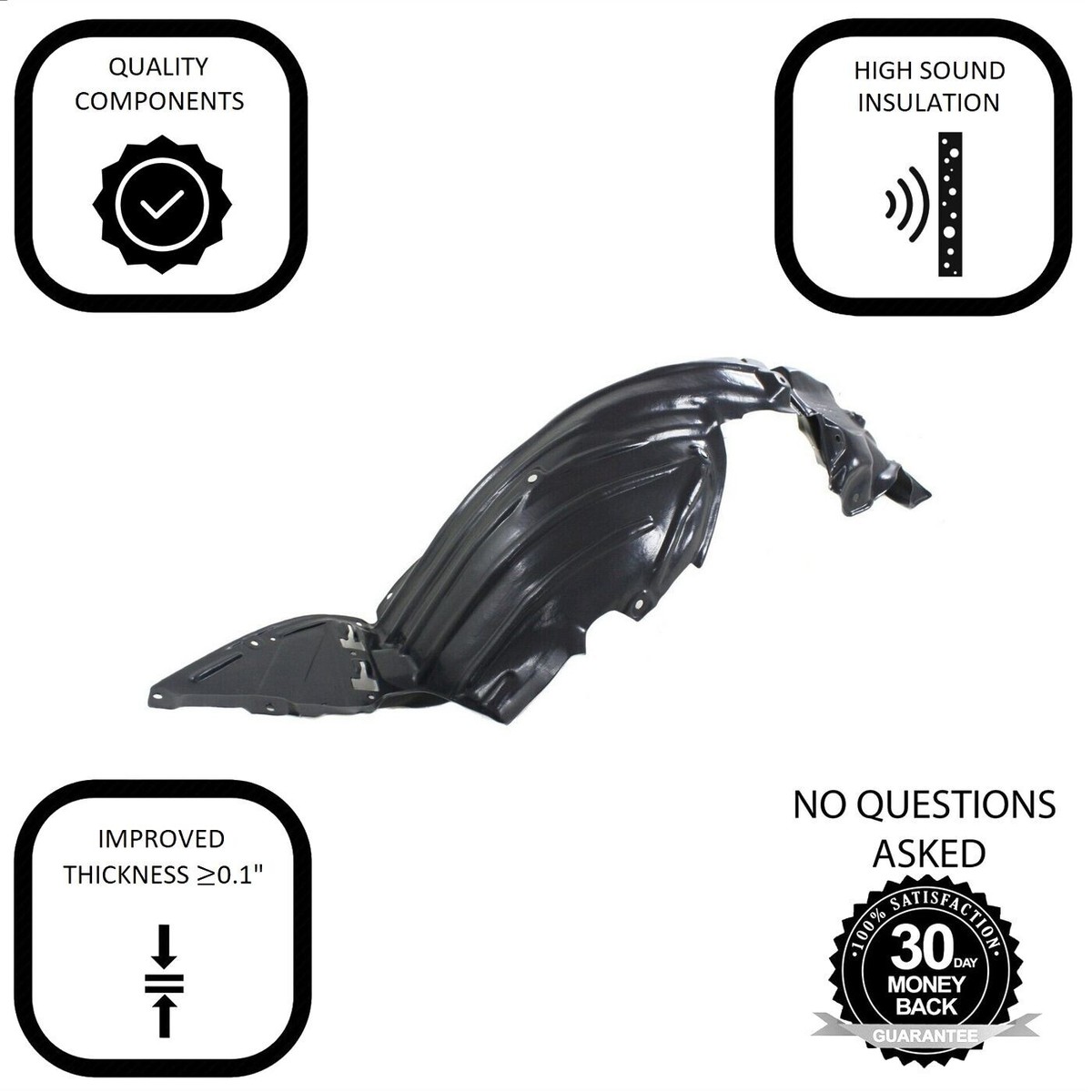 Front Right Passenger Side Fender Liner For 2014-2018 Mazda 3  