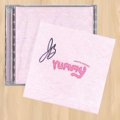 Justin Bieber Yummy サインCD AUTOGRAPHED---- JUSTIN BIEBER Yummy (3:30) SIGNED CD #1 Single