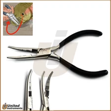 Long Needle Nose Curved Fishing Plier Hook Cutter Tackle Braid Lure Hook Remover
