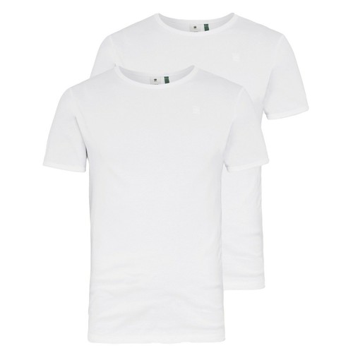 G-Star Camiseta - Doble Paquete Cuello Redondo Ajustado -negro, Blanco, Gris, - Imagen 2 de 21