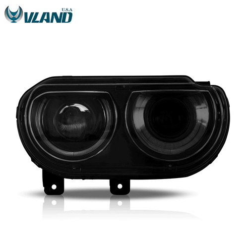 VLAND Projector Headlights For 2008-2014 Dodge Challenger R/T,SE,SRT8,SXT,Shaker - Picture 2 of 16