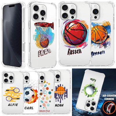 Cool Sports Ball Phone Case For iPhone 16 15 Pro Max 14 16e Personalized Cover