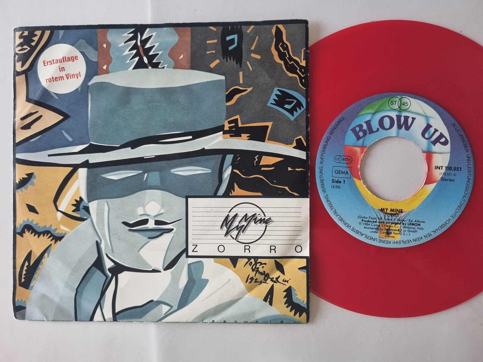 My Mine - Zorro 7'' Vinyl Germany RED VINYL