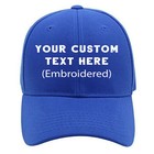 Your Text Emboridered Blue Baseball softball cotten Girl woman Men Dad Quality